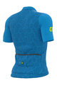 ALÉ Cyklistický dres s krátkým rukávem - CROSS - světle modrá/žlutá