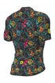 ALÉ Cyklistický dres s krátkým rukávem - PR-R TATTOO - červená/šedá/žlutá/oranžová/růžová/modrá/černá