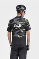 ALÉ Cyklistický dres s krátkým rukávem - STAIN OFF ROAD MTB - zelená/šedá/černá