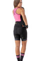 ALÉ Cyklistické kalhoty krátké s laclem - TRAGUARDO LADY - růžová/černá