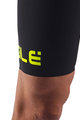 ALÉ Cyklistické kalhoty krátké s laclem - PRO RACE - černá/žlutá