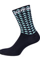 BIANCHI MILANO Cyklistické ponožky klasické - BOLCA - černá/světle modrá