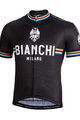 BIANCHI MILANO Cyklistický dres s krátkým rukávem - NEW PRIDE - bílá/černá
