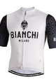 BIANCHI MILANO Cyklistický dres s krátkým rukávem - PEDASO - černá/bílá
