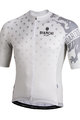 BIANCHI MILANO Cyklistický dres s krátkým rukávem - SAVIGNANO - béžová/šedá