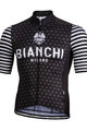 BIANCHI MILANO Cyklistický dres s krátkým rukávem - DAVOLI - černá/bílá