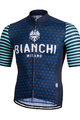 BIANCHI MILANO Cyklistický dres s krátkým rukávem - DAVOLI - modrá/tyrkysová