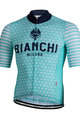 BIANCHI MILANO Cyklistický dres s krátkým rukávem - DAVOLI - bílá/světle modrá