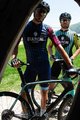 BIANCHI MILANO Cyklistický dres s krátkým rukávem - MASSARI - žlutá/světle modrá