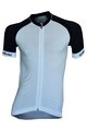 BIEMME Cyklistický dres s krátkým rukávem - SEAMLESS  - bílá/černá