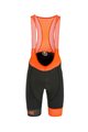 BIEMME Cyklistické kalhoty krátké s laclem - LEGEND - černá/oranžová