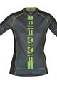 BIEMME Cyklistický dres s krátkým rukávem - POISON LADY - zelená/šedá