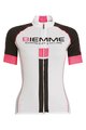 Cyklistický dres s krátkým rukávem - IDENTITY18 LADY - černá/bílá/růžová