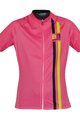 BIEMME Cyklistický dres s krátkým rukávem - ITEM TWO LADY - žlutá/růžová/černá