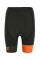 Cyklistické kalhoty krátké bez laclu - LEGEND 19 LADY - černá/oranžová