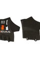 Cyklistické rukavice krátkoprsté - STRAPS - černá/oranžová/bílá