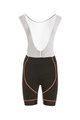 Cyklistické kalhoty krátké s laclem - FLEX LADY - oranžová/bílá/černá