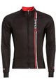 Cyklistický dres s dlouhým rukávem zimní - BLADE WINTER - černá/červená