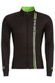 Cyklistický dres s dlouhým rukávem zimní - BLADE WINTER - zelená/černá