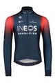 BIORACER Cyklistický dres s dlouhým rukávem zimní - INEOS GRENADIERS '22 - modrá/červená