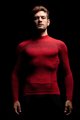 BIOTEX Cyklistické triko s dlouhým rukávem - 3D TURTLENECK - červená