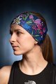 BUFF Cyklistická čelenka - COOLNET UV FLOWERS - fialová/modrá/růžová