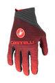 CASTELLI Cyklistické rukavice dlouhoprsté - CW 6.1 CROSS - červená