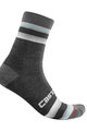 CASTELLI Cyklistické ponožky klasické - STRISCIA 13 WINTER - šedá