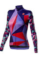 CASTELLI Cyklistický dres s dlouhým rukávem zimní - TRIANGOLO MID LADY W - fialová/vícebarevná
