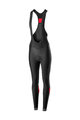 CASTELLI Cyklistické kalhoty dlouhé s laclem - VELOCISSIMA LADY WNT - černá/červená