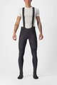 CASTELLI Cyklistické kalhoty dlouhé s laclem - SORPASSO ROS - černá/červená