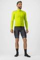 CASTELLI Cyklistický dres s dlouhým rukávem zimní - PRO THERMAL - žlutá