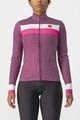 CASTELLI Cyklistický dres s dlouhým rukávem zimní - VOLARE LADY WINTER - bílá/cyklámenová