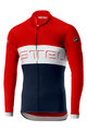 CASTELLI Cyklistický dres s dlouhým rukávem letní - PROLOGO VI SUMMER - modrá/červená/béžová