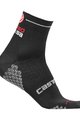 CASTELLI Cyklistické ponožky klasické - ROSA CORSA DUE LADY - černá