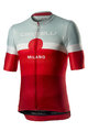 CASTELLI Cyklistický dres s krátkým rukávem - MILANO - šedá/bordó/červená