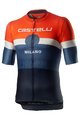 CASTELLI Cyklistický dres s krátkým rukávem - MILANO - oranžová/modrá/černá