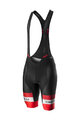 CASTELLI Cyklistické kalhoty krátké s laclem - COMPETIZIONE - červená/černá