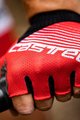 CASTELLI Cyklistické rukavice krátkoprsté - COMPETIZIONE - červená