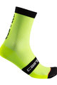 CASTELLI Cyklistické ponožky klasické - SUPERLEGGERA 12 - žlutá/černá