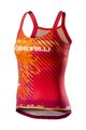 CASTELLI Cyklistické tílko - UPF0 LADY - vícebarevná/oranžová