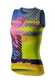 CASTELLI Cyklistické triko bez rukávů - PRO MESH W LADY - vícebarevná/růžová