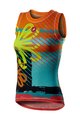 CASTELLI Cyklistické triko bez rukávů - PRO MESH W LADY - vícebarevná/žlutá