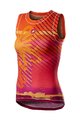 CASTELLI Cyklistické triko bez rukávů - PRO MESH W LADY - vícebarevná/oranžová
