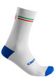 CASTELLI Cyklistické ponožky klasické - ITALIA 15 - bílá/světle modrá