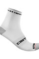 CASTELLI Cyklistické ponožky klasické - ROSSO CORSA PRO 9 - bílá