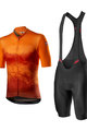 CASTELLI Cyklistický krátký dres a krátké kalhoty - POLVERE - černá/oranžová