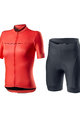 CASTELLI Cyklistický krátký dres a krátké kalhoty - GRADIENT LADY II - modrá/růžová