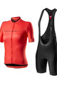 CASTELLI Cyklistický krátký dres a krátké kalhoty - GRADIENT LADY - černá/růžová