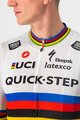 CASTELLI Cyklistický dres s krátkým rukávem - QUICK-STEP 2022 COMPETIZIONE - duhová/bílá